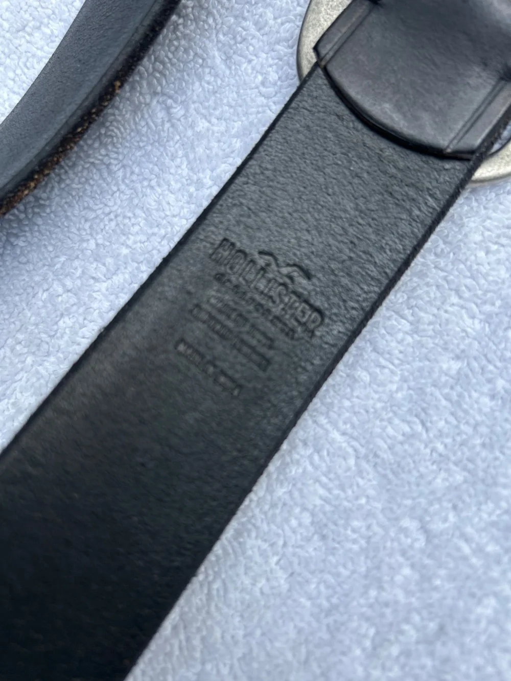 Holister black 100% buffalo leather belt